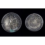 German States Brunswick - Wolfenbuttel 24 Marien Groscm Silver Coin. Obverse - Wildman with Tree
