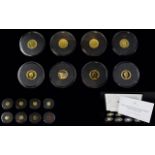 Jubilee Mint Superb Ltd Edition Solid Gold Coin Collection - Consists of ( 8 ) Eight Solid Gold
