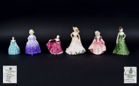 Royal Doulton and Coalport Figures (6) in total. Includes 'Kirsty' HN3213, Coalport 'Your Special