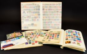 Collection Of World Stamps In Four Albums, Early to Mid 20thC, + Some Loose