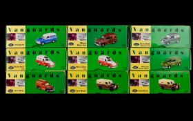 A Collection Of Precision Die- Cast Replica Vanguards Cars. 9 in total including Mini Van Bristol