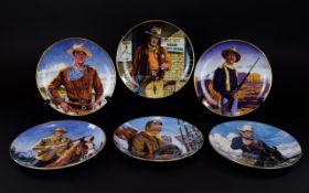 Franklin Mint Heirloom John Wayne -Symbol of America Collection Limited Edition Set of Porcelain