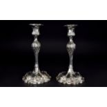 18th Century Style Pair of Silver Plated