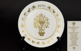Spode 1970 Christmas Plate, the first in