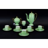 Lime Green Part Coffee Set comprising co