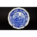 Spode "Tower" Blue and White wall plaque