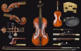 Old 19th Century Violin with Bow. Possib