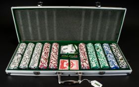Poker Game Set With Playing Cards, Chips etc,