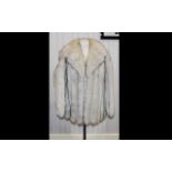 Ladies Silver Fox Three Quarter Length Jacket fully lined with slit pockets,