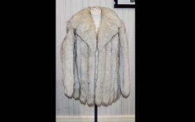 Ladies Silver Fox Three Quarter Length Jacket fully lined with slit pockets,