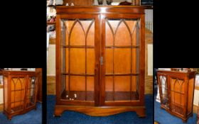 Early 20thC Astral Glazed Display Cabinet/Bookcase of plain form. With three interior glass shelves.