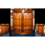 Early 20thC Astral Glazed Display Cabinet/Bookcase of plain form. With three interior glass shelves.