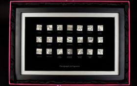 Olympic Interest Official London 2012 Paralympic Pictograms Pin Badge Set Framed and mounted in