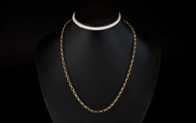 9ct Gold Belcher Chain. Fully Hallmarked. Good Condition. 8.2 grams. 16 Inches In Length.