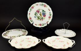 Small Collection of Table Ware comprising Old Foley, James Kent Cake plate, Wedgwood Hathaway Rose