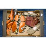 Box of Assorted Metal Ware including brass ware and silver plated ware, flatware,