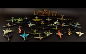 A Collection of Maisto Model Military Aeroplanes and Helicopters. Over 30 in total.