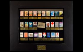 Olympic Interest Framed Collectors Poster Pins By The Olympic Museum Enamel pins displaying the