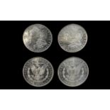 United States of America - High Grade Silver One Dollars ( 2 ) Two In Total. Dates 1887 & 1896.