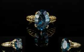 A Ladies 9ct Gold And Mystic Topaz Cocktail Ring By Clyde Duneier (1928 -2016) An unusual ring by
