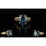 A Ladies 9ct Gold And Mystic Topaz Cocktail Ring By Clyde Duneier (1928 -2016) An unusual ring by