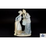 Lladro Porcelain Figure Group ' The Gossips ' Model No 4984. Sculpture Jose Roig.