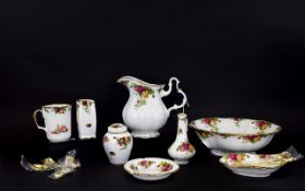 Royal Albert Old Country Roses Ceramic Collection comprising Christmas Magic Beaker, 1988,