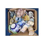 Good Box of Mainly Early Century Staffordshire Pottery including jugs, dishes etc