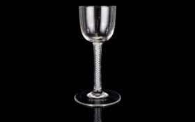 18th Century - English Opaque Air Twist Small Wine Glass.