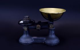 Brass Dish Kitchen Scales and Weights.