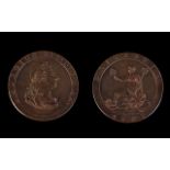 George III - Superb Quality 1797 Cartwheel Copper Penny. E.