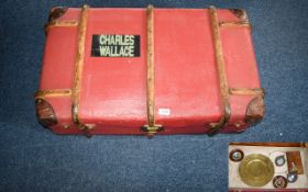 George Henry Lee and Company LTD, Liverpool. Steamer Trunk with wooden strap work.