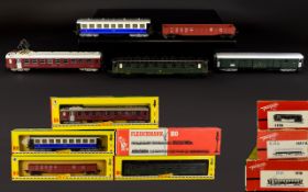 Fleischmann - Quality Collection of Coaches HO Scale From The 1960's / 1970's ( 5 ) In Total.