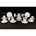 Eschenbach Bavaria, German China Coffee Set comprising 12 conical shape cups,