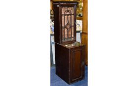 Rosewood Victorian Medicine / Medical Cabinet. Astral Glazed Door, Mirrored Top with Storage Base.