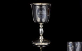 Preston Guild 1972 - Ltd and Numbered Edition Silver Goblet with Gilt Interior,