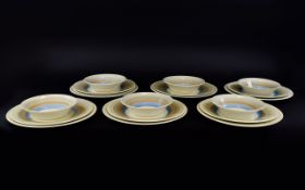 Susie Cooper Crown Works Burslem Ceramic Serveware A collection of nineteen items to include six