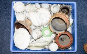 Box of Mainly Early Century Pottery and Vases etc