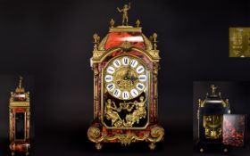 Franz Hermle Movement Tall and Impressive Boulle Table Clock, In The Louis XIII Style and Form,