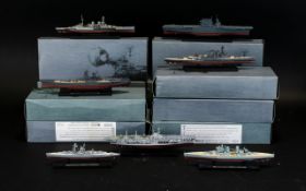 A Collection Of Die Cast Atlas Editions Models To include German Navy, 18 pieces in total,