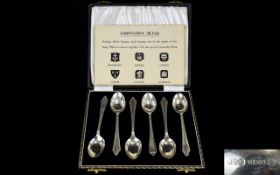 Coronation Set of Six Sterling Silver Spoons.