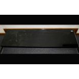 Contemporary Black Granite Hearth 60 by 18 inches.