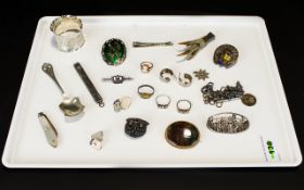 A Varied Collection Of Silver And Mixed Metal Items Twenty items in total to include several