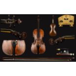 Violin - Unmarked Comes with Bridge Marked - Niedt Wurzburg The Violin Is Offered For Sale In A/F