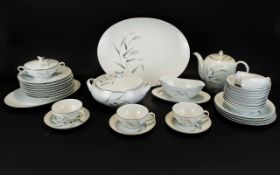 Kutani China Dinner Service, hand painted 'Wheat Design'. Approx 95 Pieces.