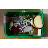 A Box Of Assorted Collectables and Costume Jewellery including beaded evening bags,