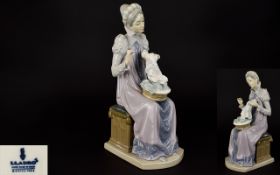 Lladro Porcelain Figurine ' Sewing A Trousseau ' Model No 5126. Issued 1980 - 1989.