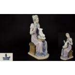 Lladro Porcelain Figurine ' Sewing A Trousseau ' Model No 5126. Issued 1980 - 1989.