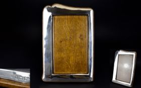 Art Nouveau Period Large and Plain Photograph Frame with Polished Oak Back and Splat.