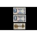 A Small Collection of Bank of England ( 3 ) Five Pound Notes ( 2 ) and One Pound Note ( 1 )